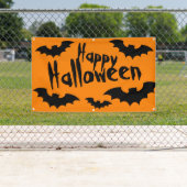Happy Halloween Innen- oder Außenbanner mit Fleder Banner (Insitu)