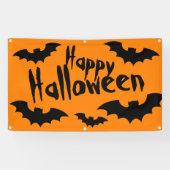 Happy Halloween Innen- oder Außenbanner mit Fleder Banner (Horizontal)