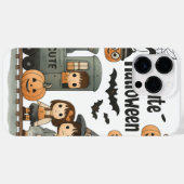 Happy Halloween iPhone Case - Niedlich Ghost Vampi (Rückseite (Horizontal))