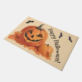 Happy Halloween Jack 0 Lattern Fußmatte (Schrägansicht)