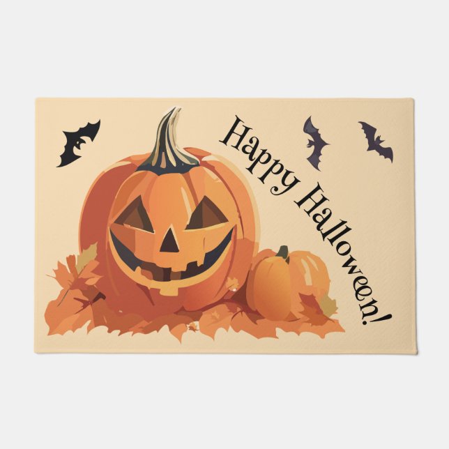 Happy Halloween Jack 0 Lattern Fußmatte (Vorderseite)