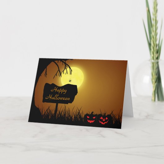 Happy Halloween Jack Die Lantern Pumpkins Card Karte (Vorderseite)