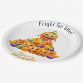 Happy Halloween Jack-O-Lantern auf dem Fell von Ca Pappteller (Schrägansicht)