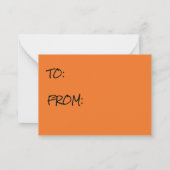 Happy Halloween Jack O' Lantern Candy Orange Black Mitteilungskarte (Rückseite)