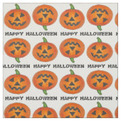 Happy Halloween Jack o' Lantern Carved Pumpkin Stoff (Muster)