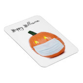 Happy Halloween Jack 'o Lantern in Gesichtsmaske Magnet (Rechte Seite)