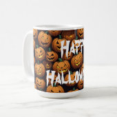 Happy Halloween Jack-o-Lantern Kaffeetasse (Vorderseite Links)