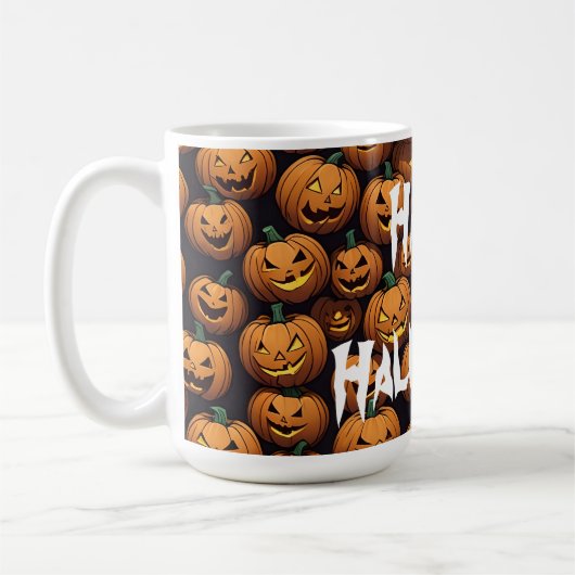 Happy Halloween Jack-o-Lantern Kaffeetasse (Links)