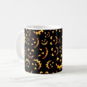 Happy Halloween Jack-O-Lantern Kürbis Kaffeetasse (Vorderseite Links)