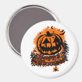 Happy Halloween Jack O Lantern Magnet (Vorderseite/Rückseite)