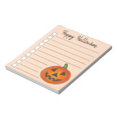 Happy Halloween Jack o' Lantern Orange Pumpkin Notizblock (Rotiert)