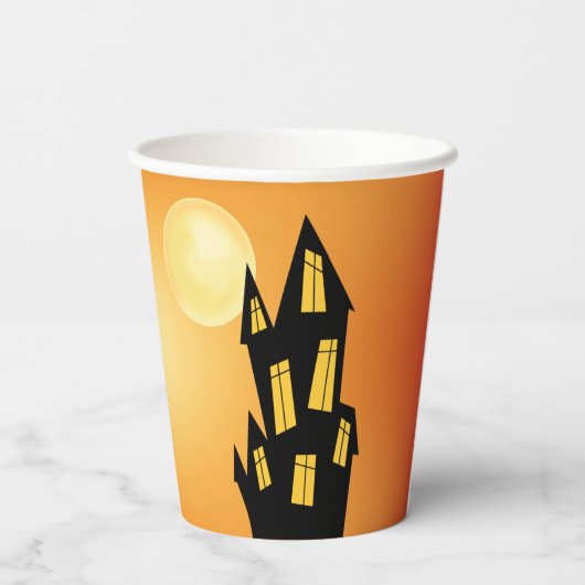 Happy Halloween Jack O' Lantern Pappbecher (Rückseite)