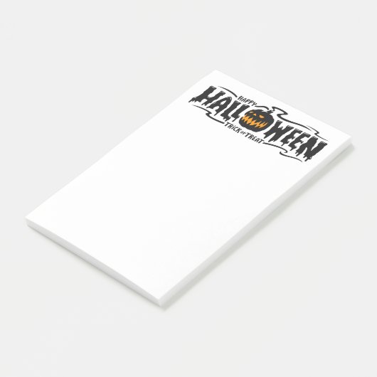 Happy Halloween Jack-O-Lantern Post-it Klebezettel (angewinkelt)