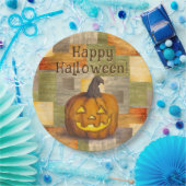 Happy Halloween Jack O' Lantern Pumpkin Pappteller (Party)
