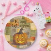 Happy Halloween Jack O' Lantern Pumpkin Pappteller (Party)