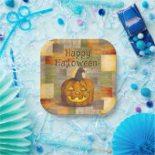 Happy Halloween Jack O' Lantern Pumpkin Pappteller (Party)