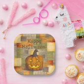 Happy Halloween Jack O' Lantern Pumpkin Pappteller (Party)