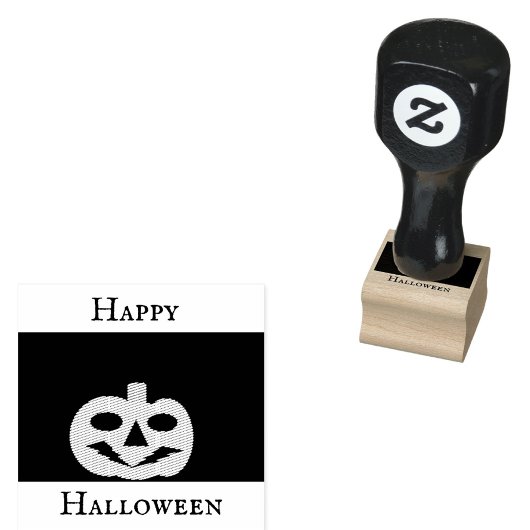 Happy Halloween Jack-o’-lantern Rubber Stamp Gummistempel