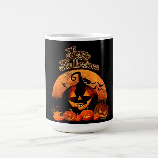 Happy Halloween Jack-o-Laterne Kaffeetasse (Mittel)
