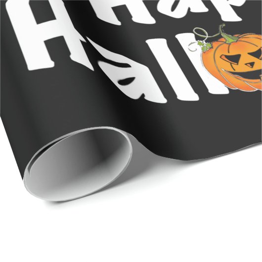 Happy Halloween Jack-o-Laternen Candy Corn Geschenkpapier (Rolleneckpunkt)