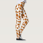 Happy Halloween Jack-o-Laternen Kürbis Leggings (Rechts)
