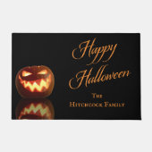 Happy Halloween Jack O'Lantern Name Template Fußmatte (Vorderseite)