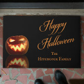 Happy Halloween Jack O'Lantern Name Template Fußmatte