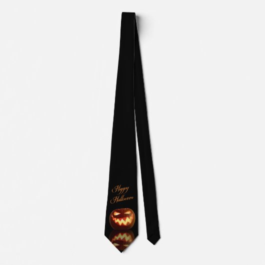 Happy Halloween Jack O'Lantern Neck Tie Krawatte (Vorderseite)