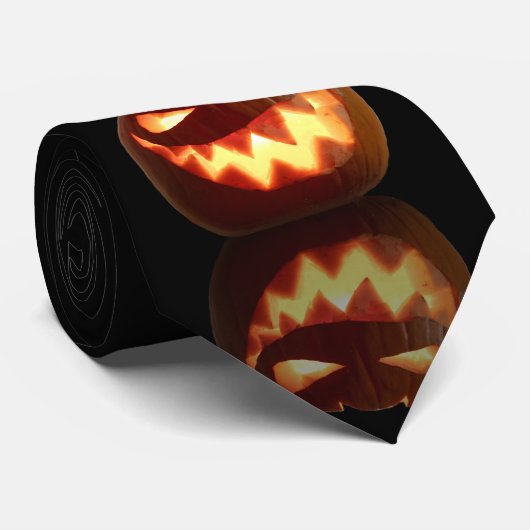 Happy Halloween Jack O'Lantern Neck Tie Krawatte (Gerollt)