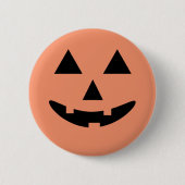 Happy Halloween Jack O'Lantern Pumpkin Button (Vorderseite)
