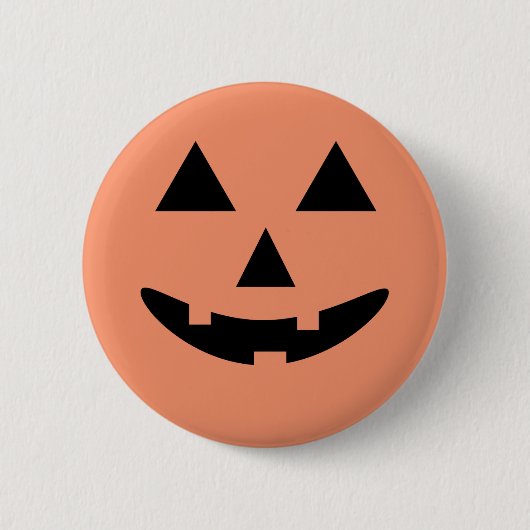 Happy Halloween Jack O'Lantern Pumpkin Button (Vorderseite)
