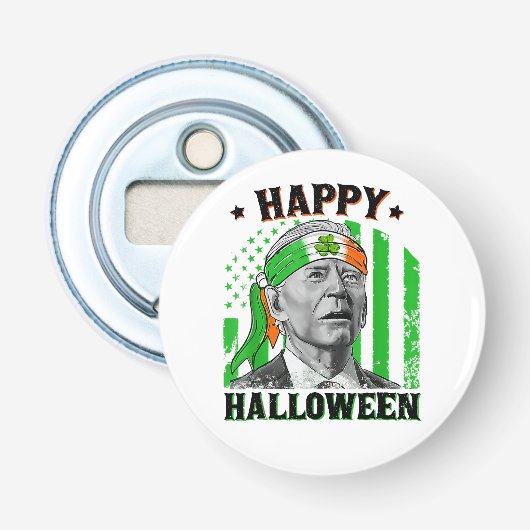 Happy Halloween Joe Biden St Patricks Day Fl Flaschenöffner (Vorderseite)