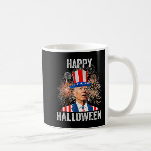 Happy Halloween Joe Biden USA Flag Fireworks th of Kaffeetasse