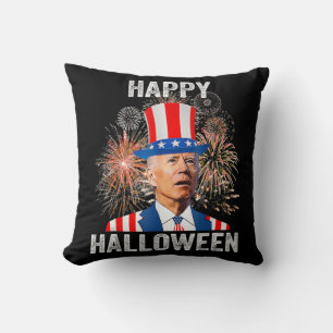 Happy Halloween Joe Biden USA Flag Fireworks th of Kissen