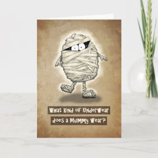 Happy Halloween Joking Mummy Karte