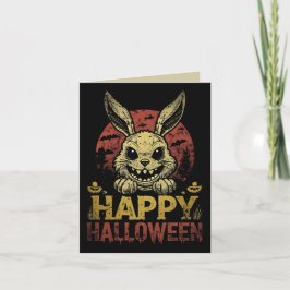Happy Halloween-Kaninchen Karte