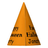 Happy Halloween kann personalisieren Partyhütchen (Rückseite)