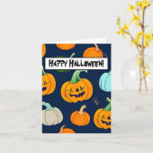 Happy Halloween Karte (Gelbe Blume)
