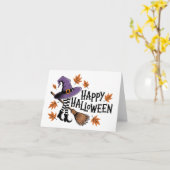 Happy Halloween Karte (Gelbe Blume)