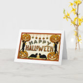 Happy Halloween Karte (Gelbe Blume)