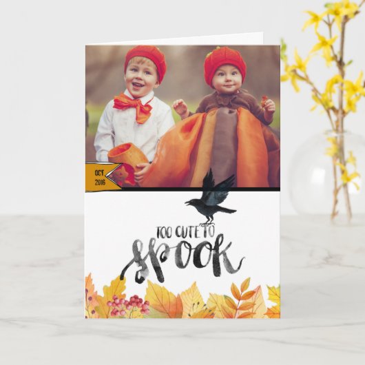 Happy Halloween Karte (Gelbe Blume)