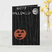 Happy Halloween Karte (Gelbe Blume)