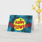 Happy Halloween - Karte (Gelbe Blume)