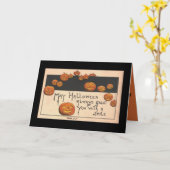 Happy Halloween Karte (Gelbe Blume)