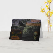 Happy Halloween Karte (Gelbe Blume)