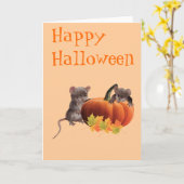 Happy Halloween Karte (Gelbe Blume)