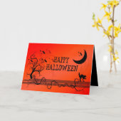 Happy Halloween Karte (Gelbe Blume)