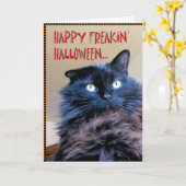 Happy Halloween Karte (Gelbe Blume)