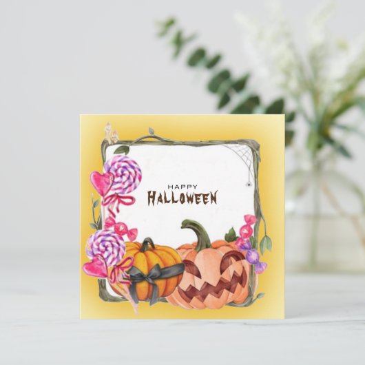 Happy Halloween Karte (Stehend Vorderseite)