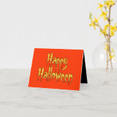 Happy Halloween Karte (Gelbe Blume)